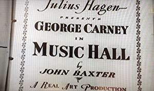 Music Hall (1934) starring George Carney on DVD on DVD